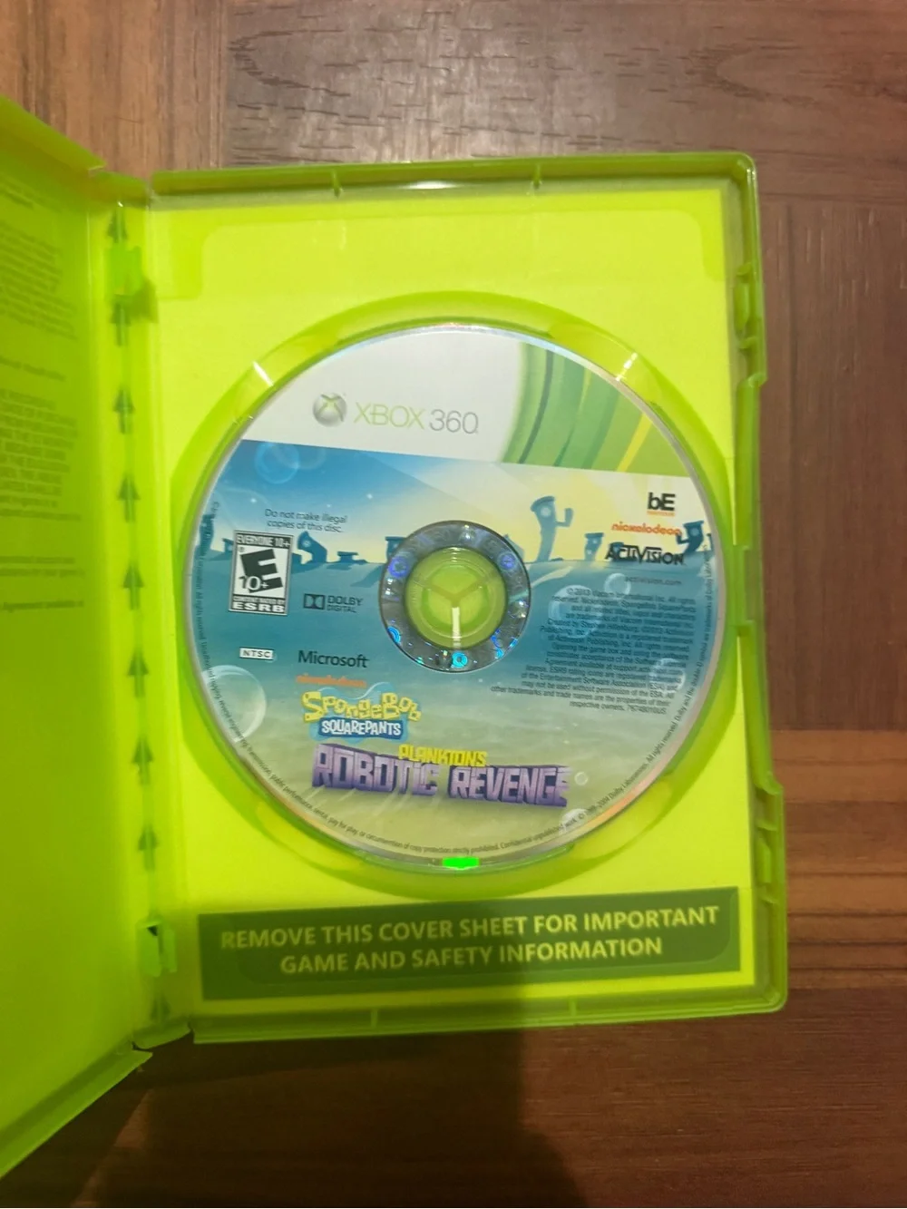 SpongeBob SquarePants: Plankton's Robotic Revenge for Xbox 360 - Yellow Cover